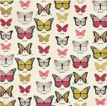 My Mind's Eye My Story "This Moment" 12x12 Foiled Paper Sheet